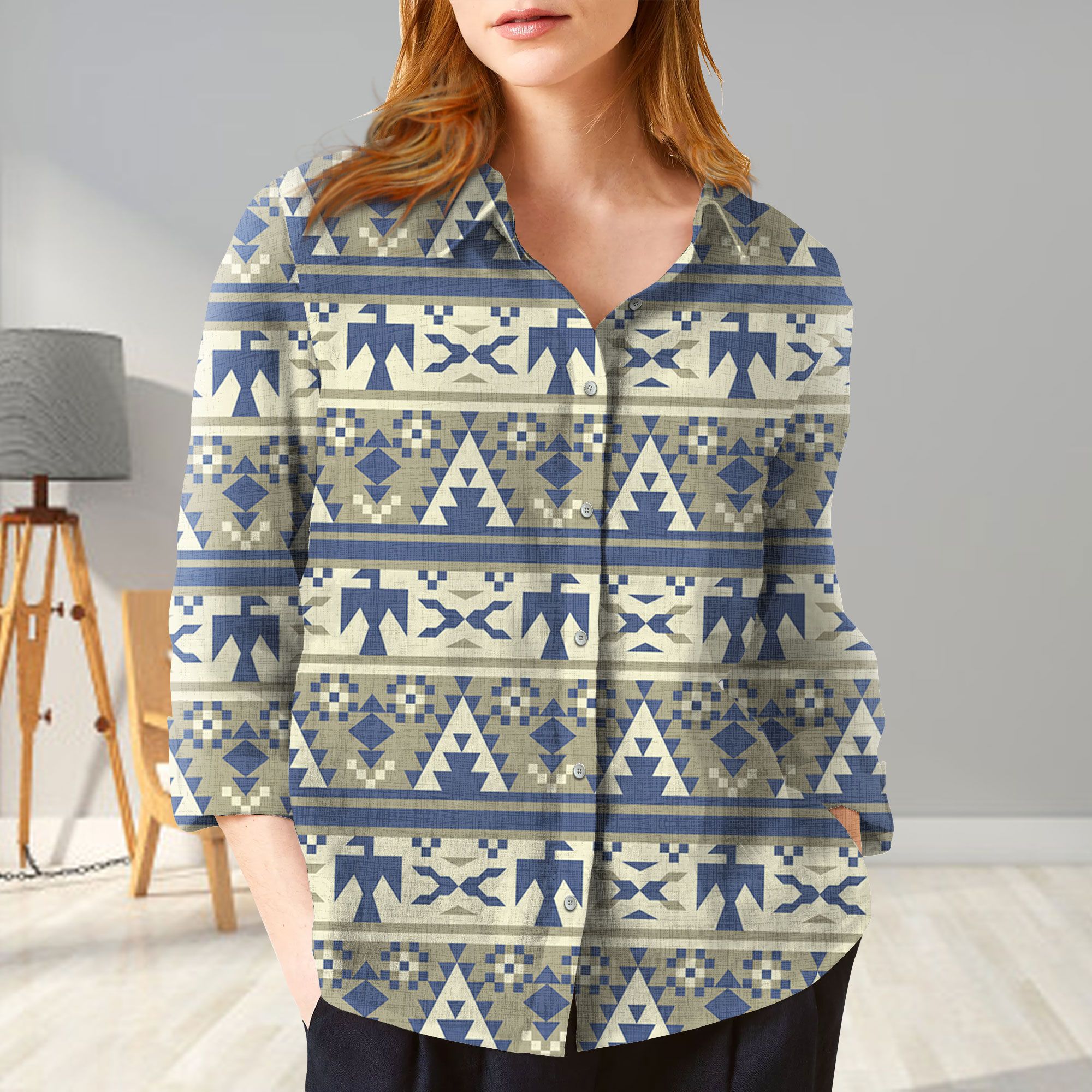 Aztec StyleBirdsNativeAmericanLongSleeve