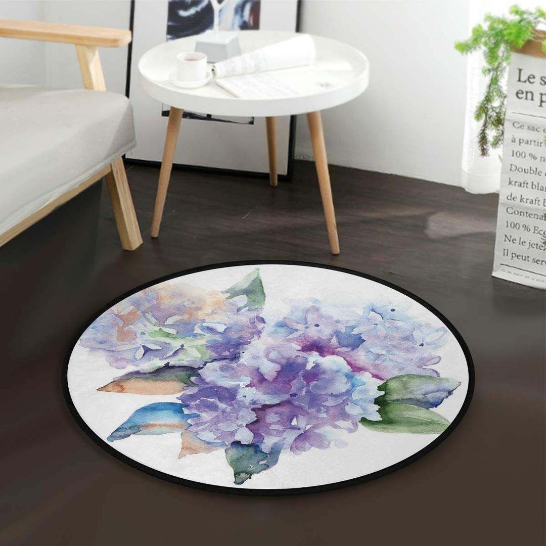 Hydrangea Round Rug