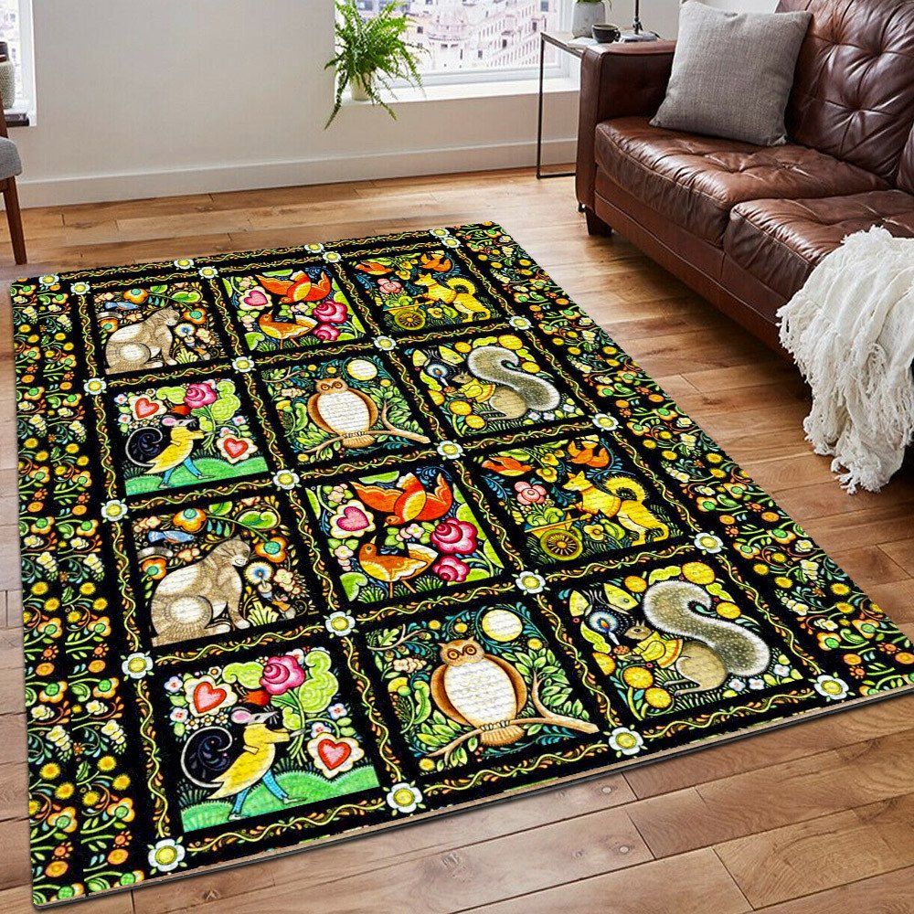 Animal Collection Rug, Racing Animal Area Rug, Woodland Critter ...