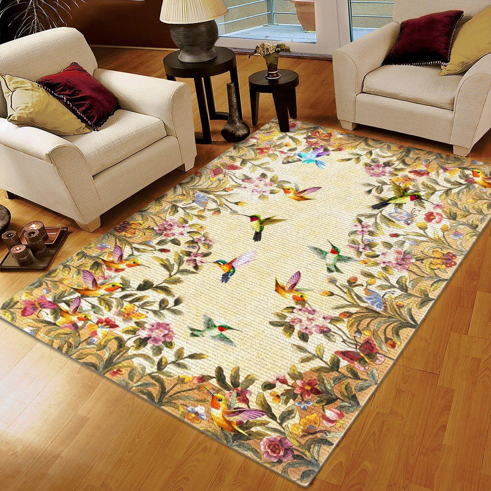 Hummingbirds Are My Spirit Animal Printing Floor Mat Carpet, Flower ...