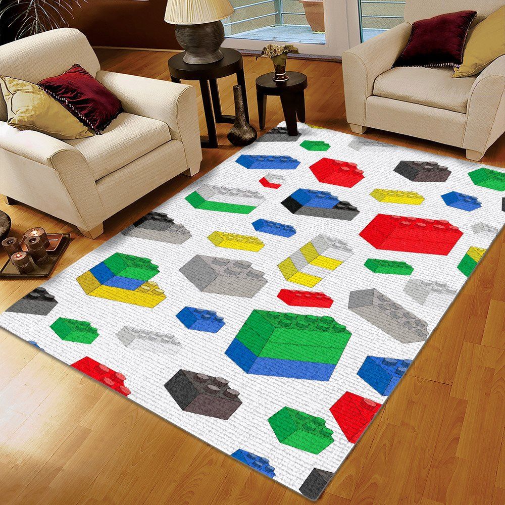 Lego Lover Area Rug, Colorful Animal Printing Floor Mat Carpet, Lego ...