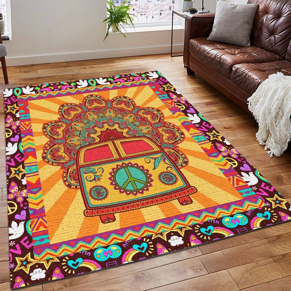 Hippie area rug hippie design printing floor mat carpet bohemian rug