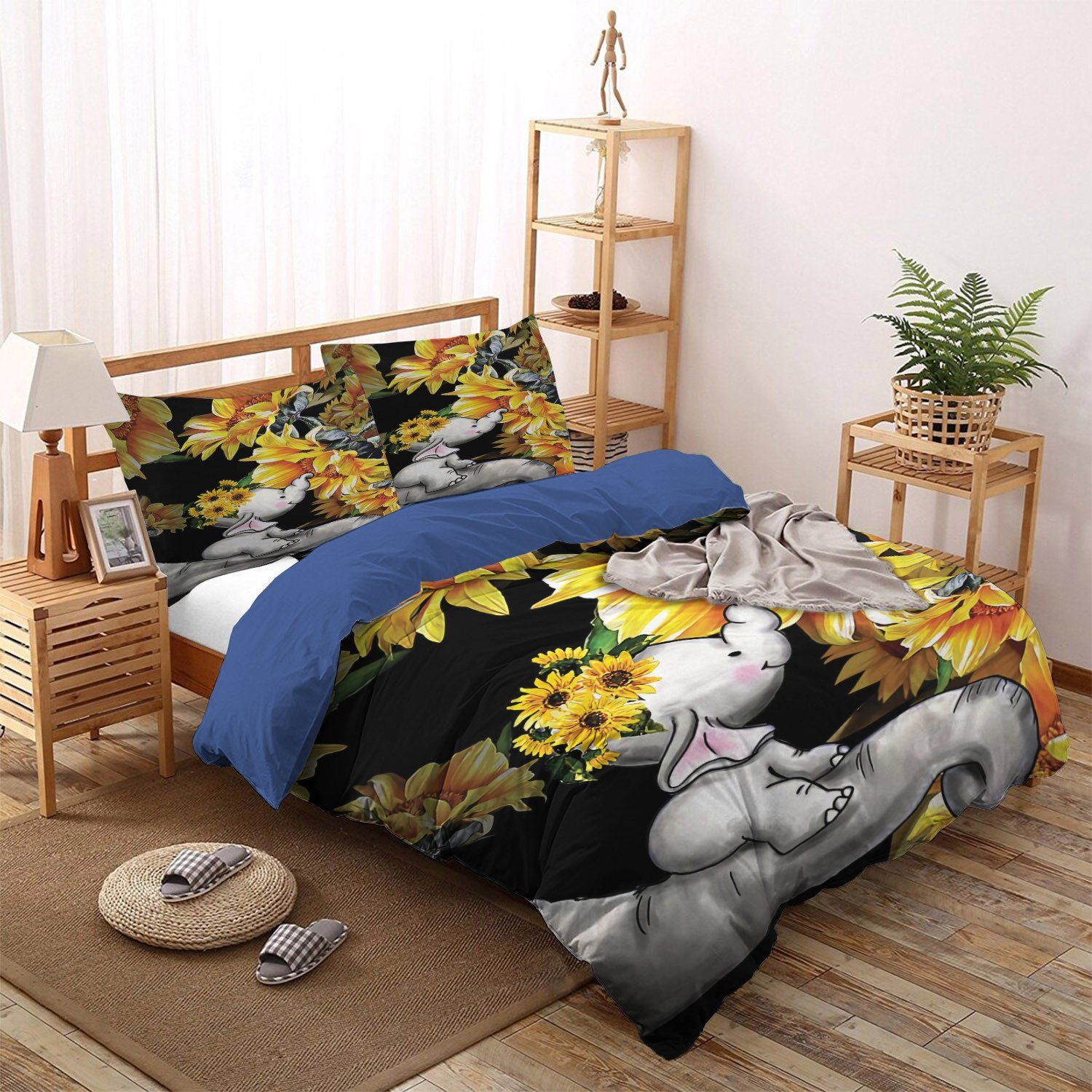 Pattern Soft Duvet Cover Set, In A World Full Of Roses And Sunflowers ...