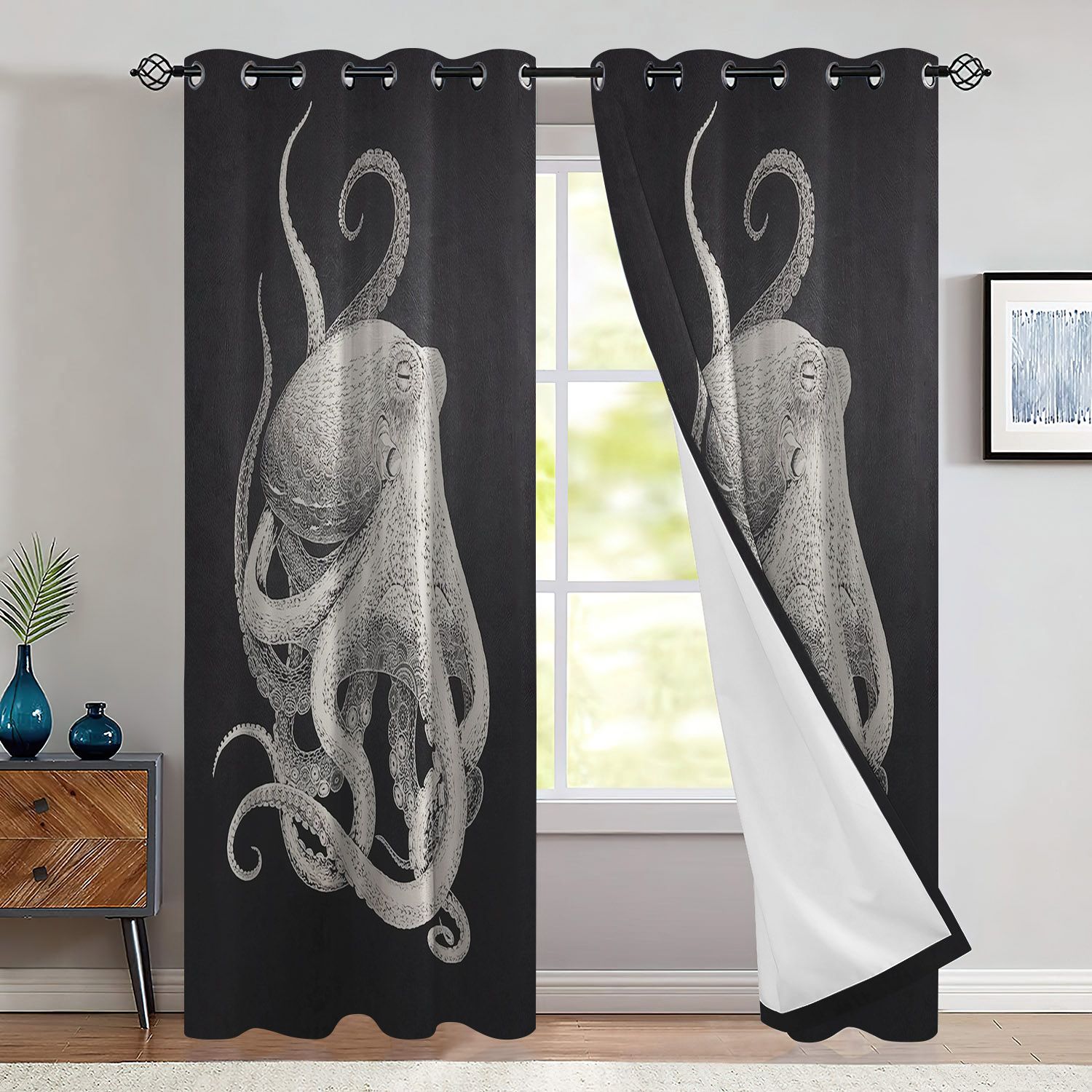 Octopus Window Curtains