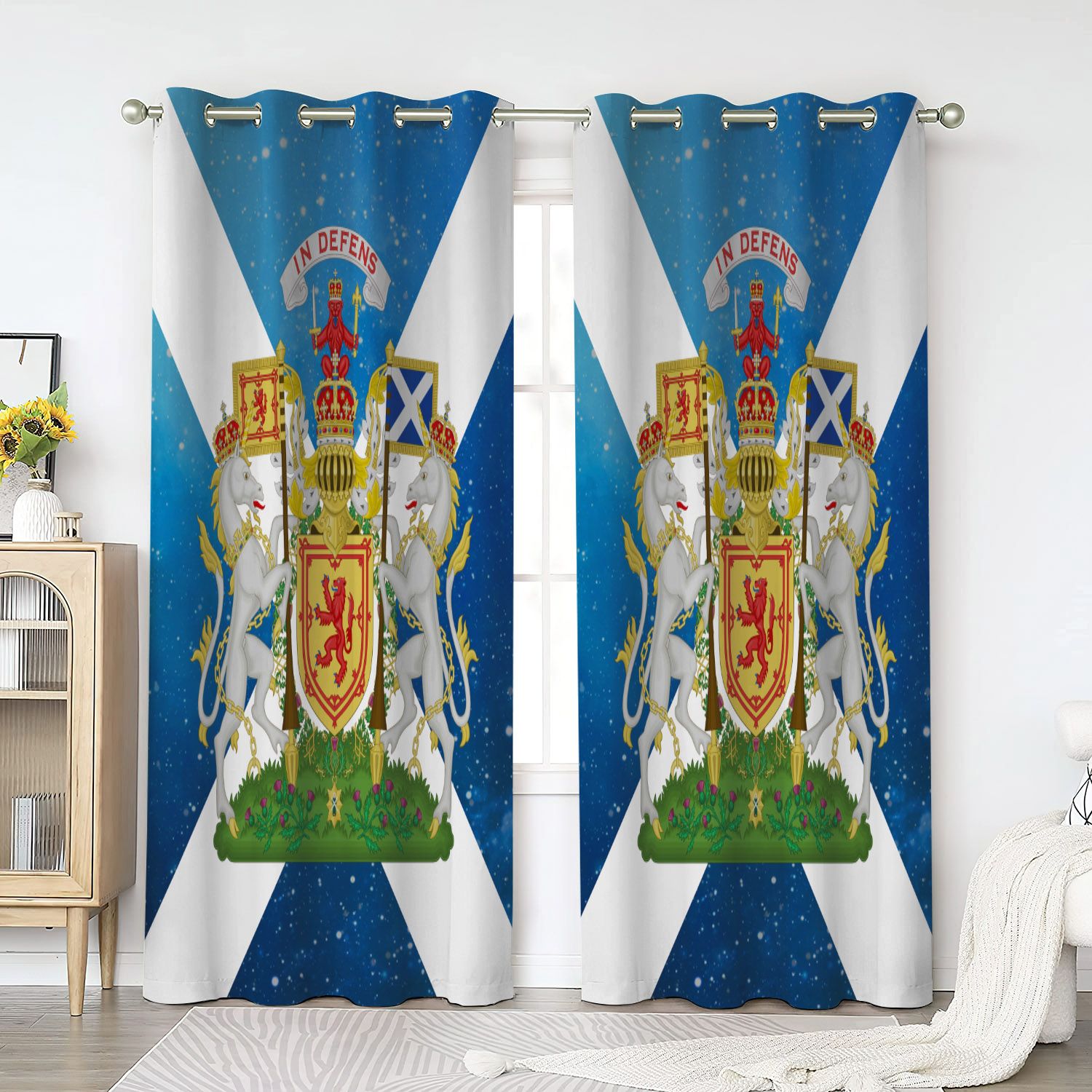 Scotland Flag Window Curtains