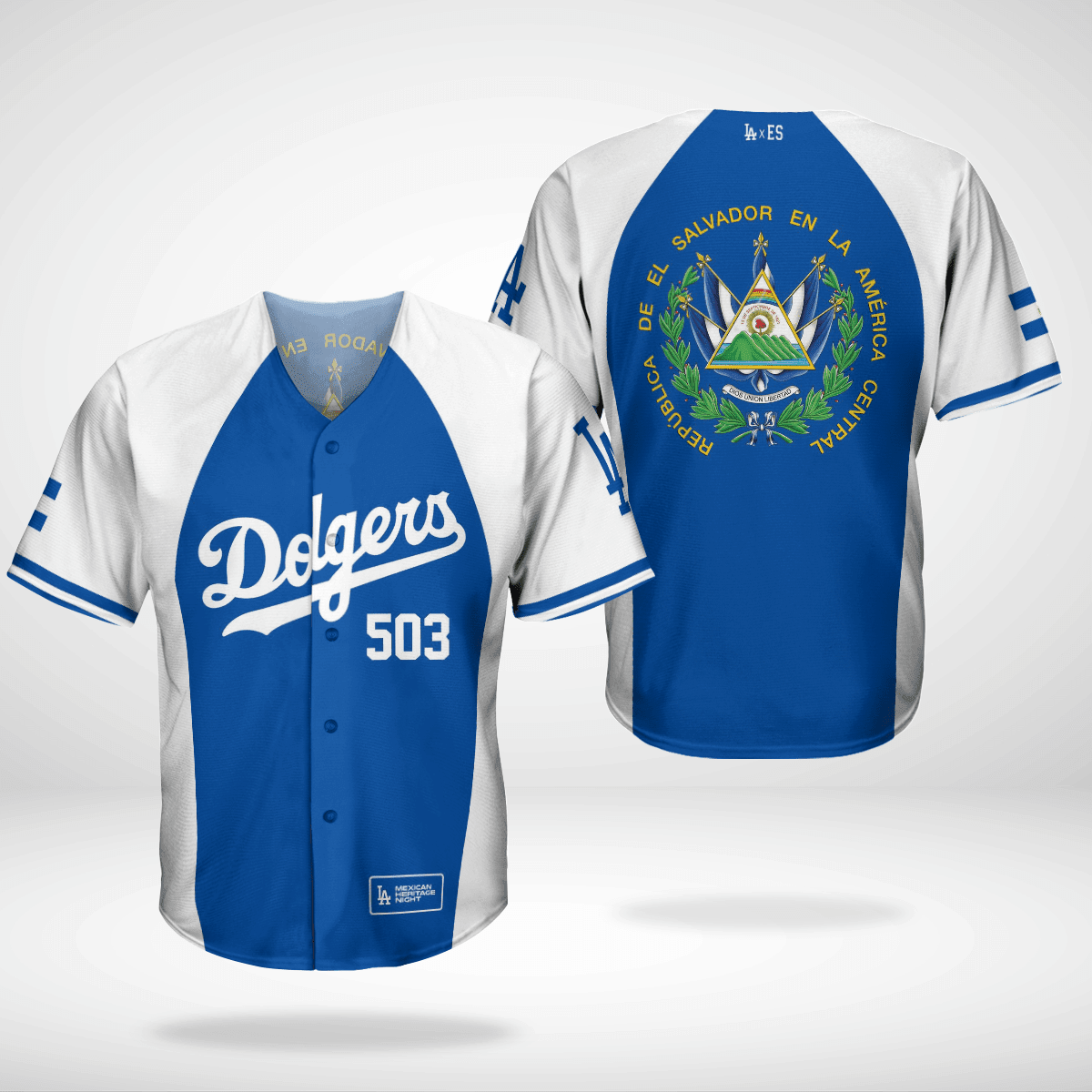 Los Angeles Dodgers 2023 Salvadoran Heritage Night Baseball Jersey