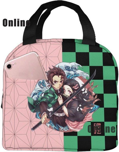 Demon Slayer Anime Insulated Cooler Lunch Bag Kids Boys Girls Teens  Reusable Portable 3d Print Lunch Box Snack Tote Bags For School Picnic