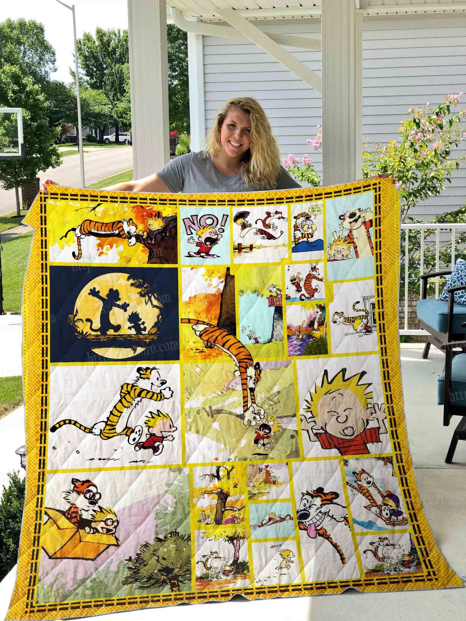 Calvin And Hobbes Quilt Blanket