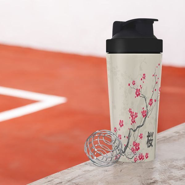 Cherry Blossom Stainless Steel Shaker