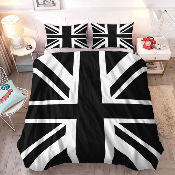 black union jack bedding