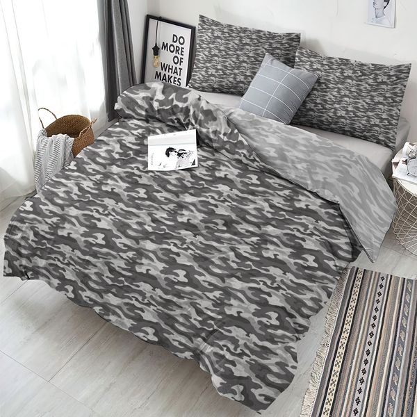 Bed Sets Grey Camouflage Gs Cl Bedding, Grey Camouflage Bedding Sets