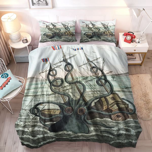 Octopus Soft Duvet Cover Set, Octopus Twin Bedding Set