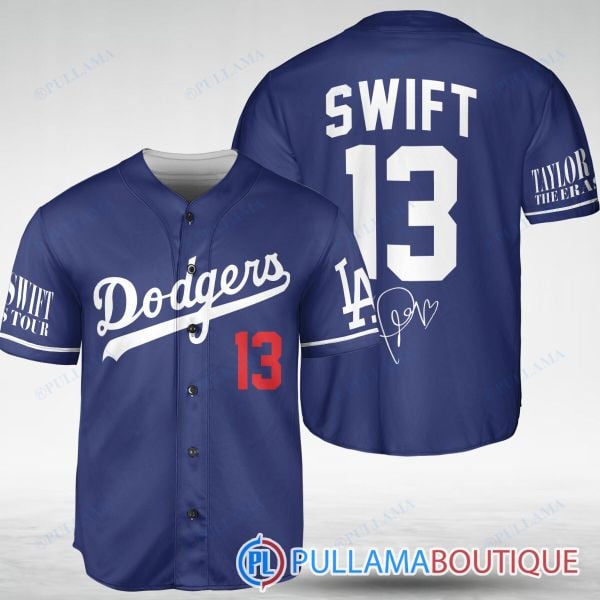Taylor Swift x LA Dodgers Baseball Jersey Number 13 - Scesy