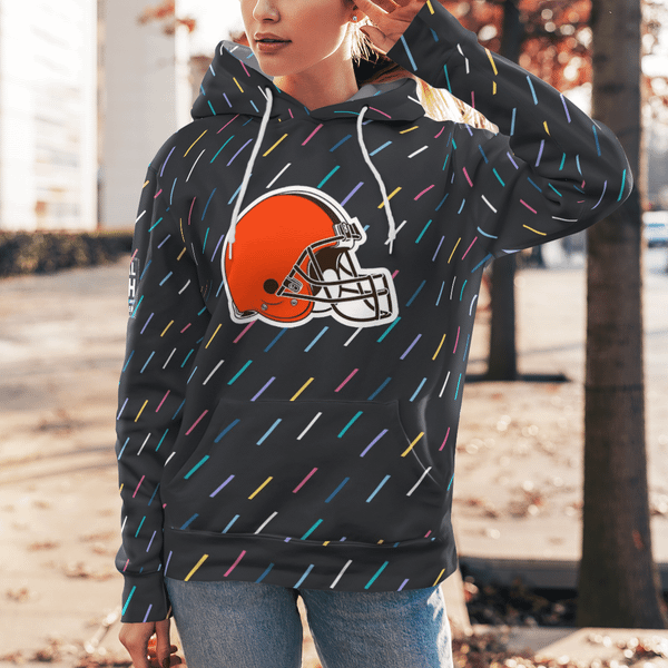 Cleveland Browns A Crucial Catch Breast Cancer Awareness Full Zip Hoodie  Women S