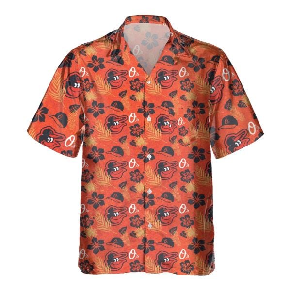 Baltimore Orioles Birdland and Flower Hawaiian 2023 Shirt Giveaway and
