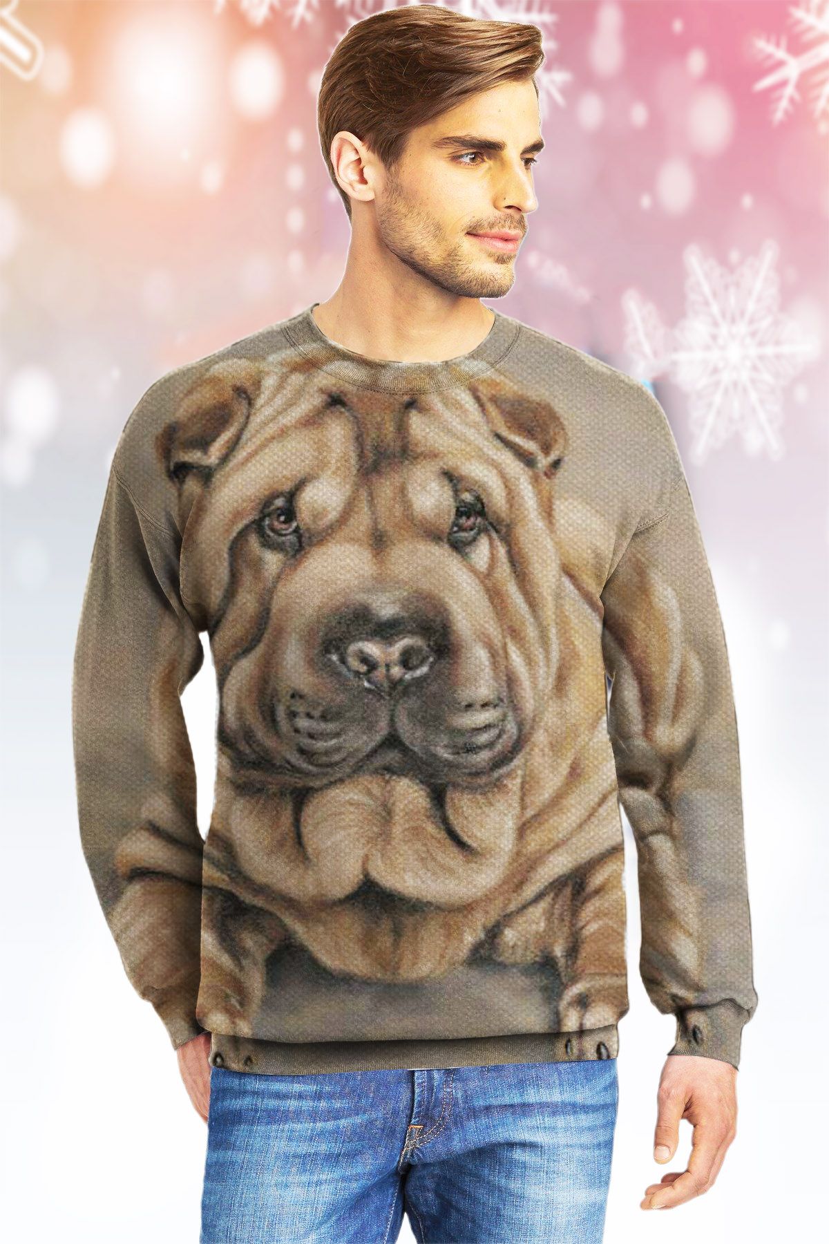 shar pei christmas sweater